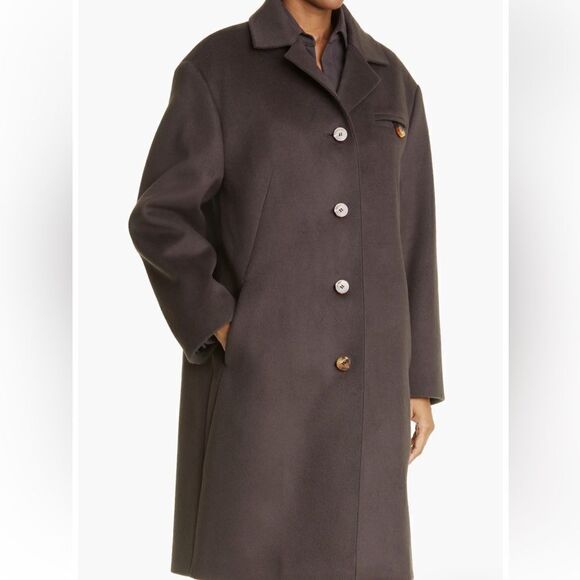 OFF-WHITE Brushed Woven Single Breasted Coat size 4 $ 2682.00 NWT - Picture 1 of 14